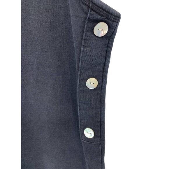 San Francisco Clothing Co Black Sleeveless Midi Dress Side Shell Button Size L - Picture 3 of 8